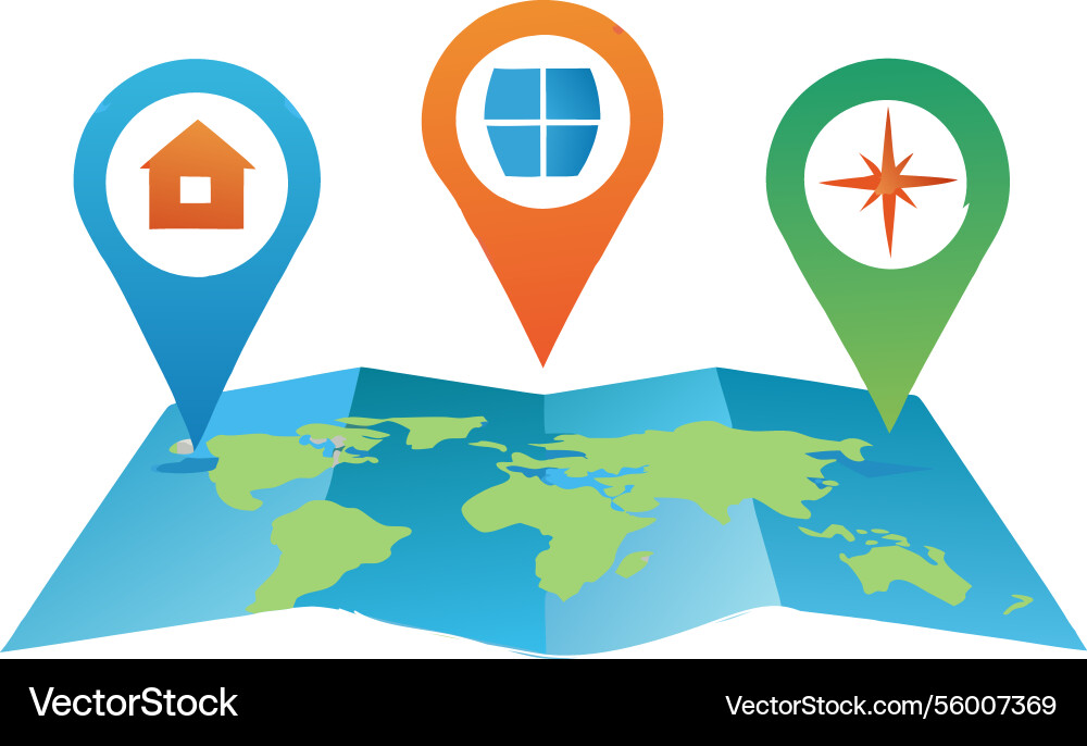 Global location mapping of house - Global Location Mapping Of House Solar Panel And Vector 56007369 