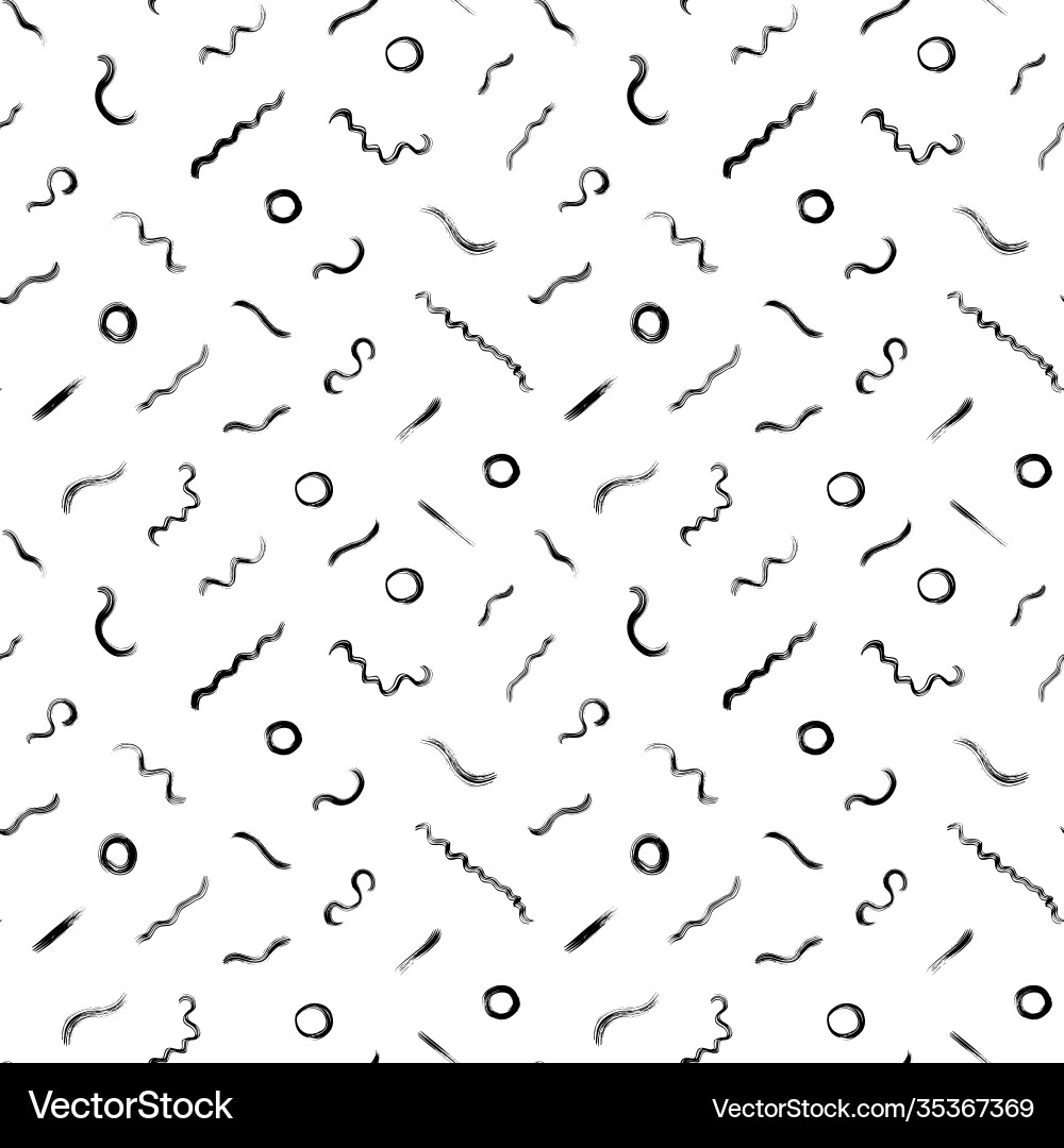 Seamless pattern with wavy lines and circles Seamless pattern with wavy lines and circles vector image