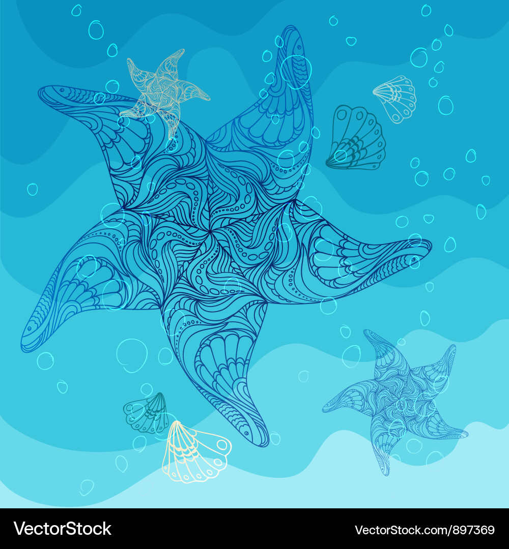 Starfish Pattern Vector Image