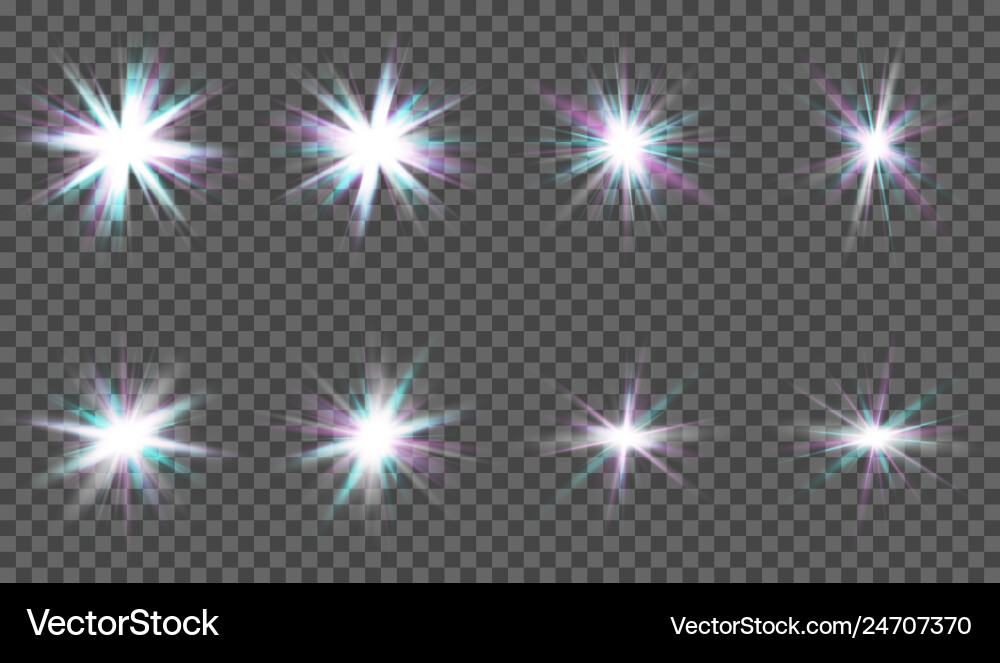 A set of light effects for design each element A set of light effects for design each element Vector Image
