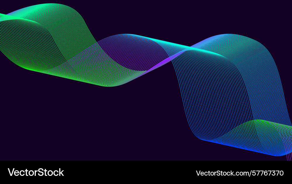 Abstract wavy blend curved lines background Vector Image