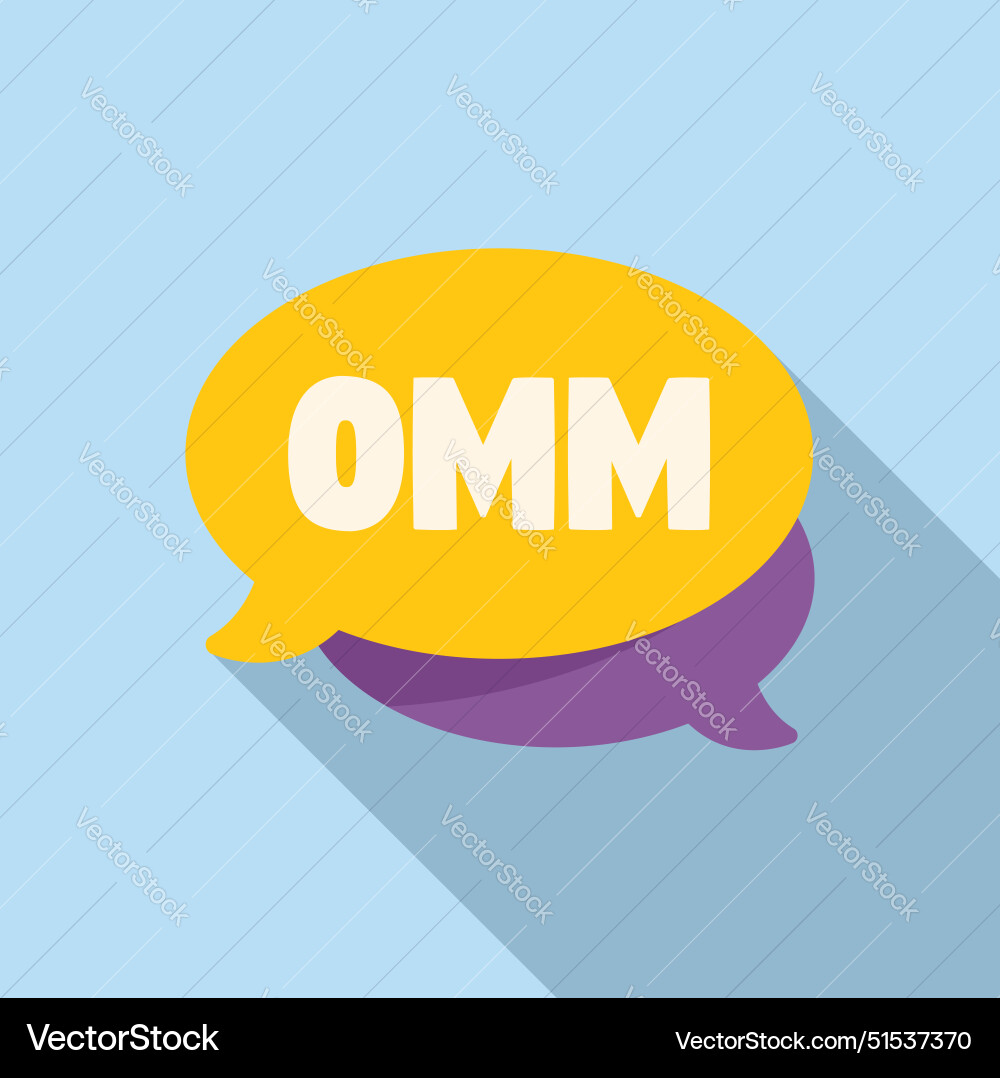 Omm marketing speech bubble advertisement Omm marketing speech bubble advertisement Vector Image