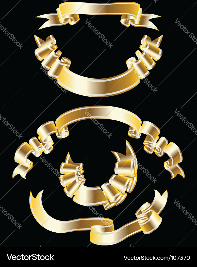 Ribbons set Royalty Free Vector Image - VectorStock