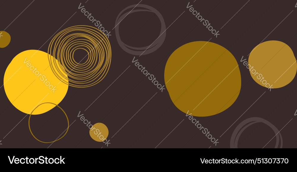 Seamless round pattern background with shapes vector image