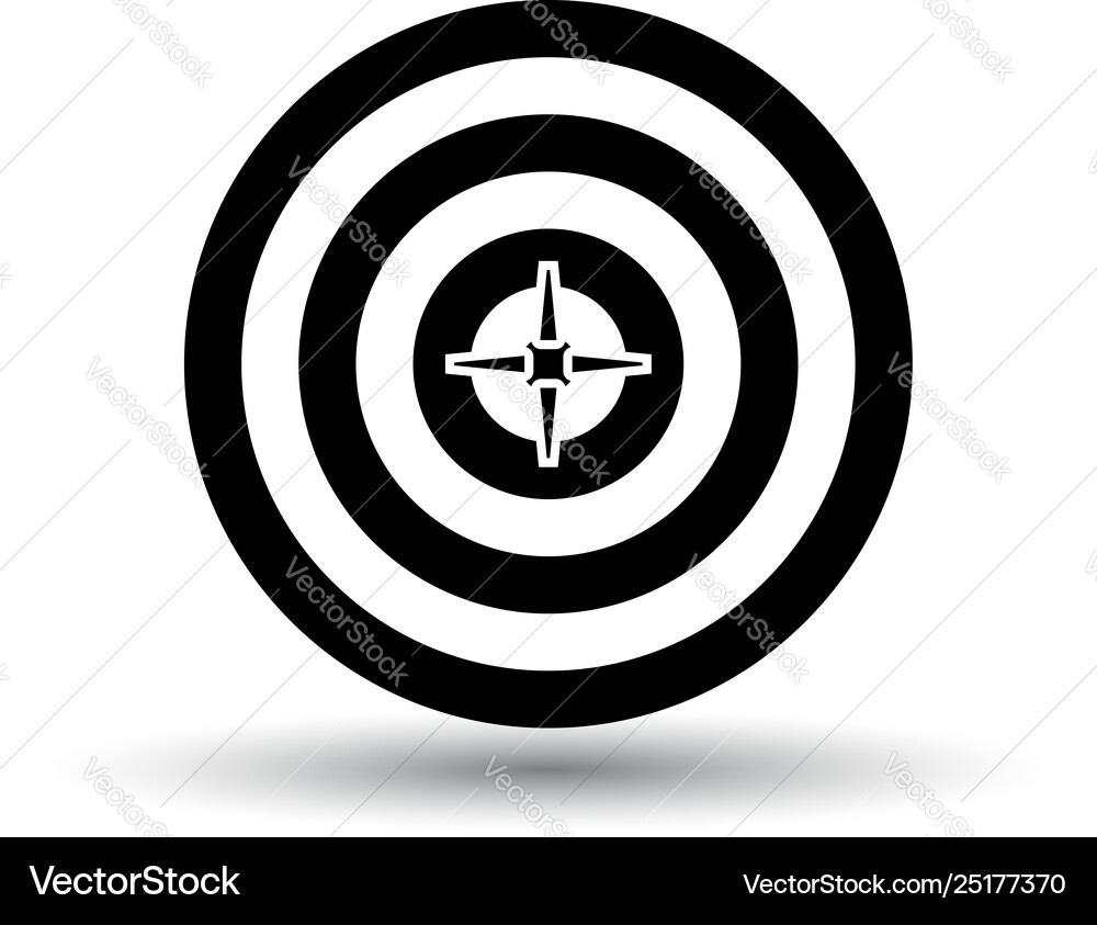 Target with Dart Icon vector image