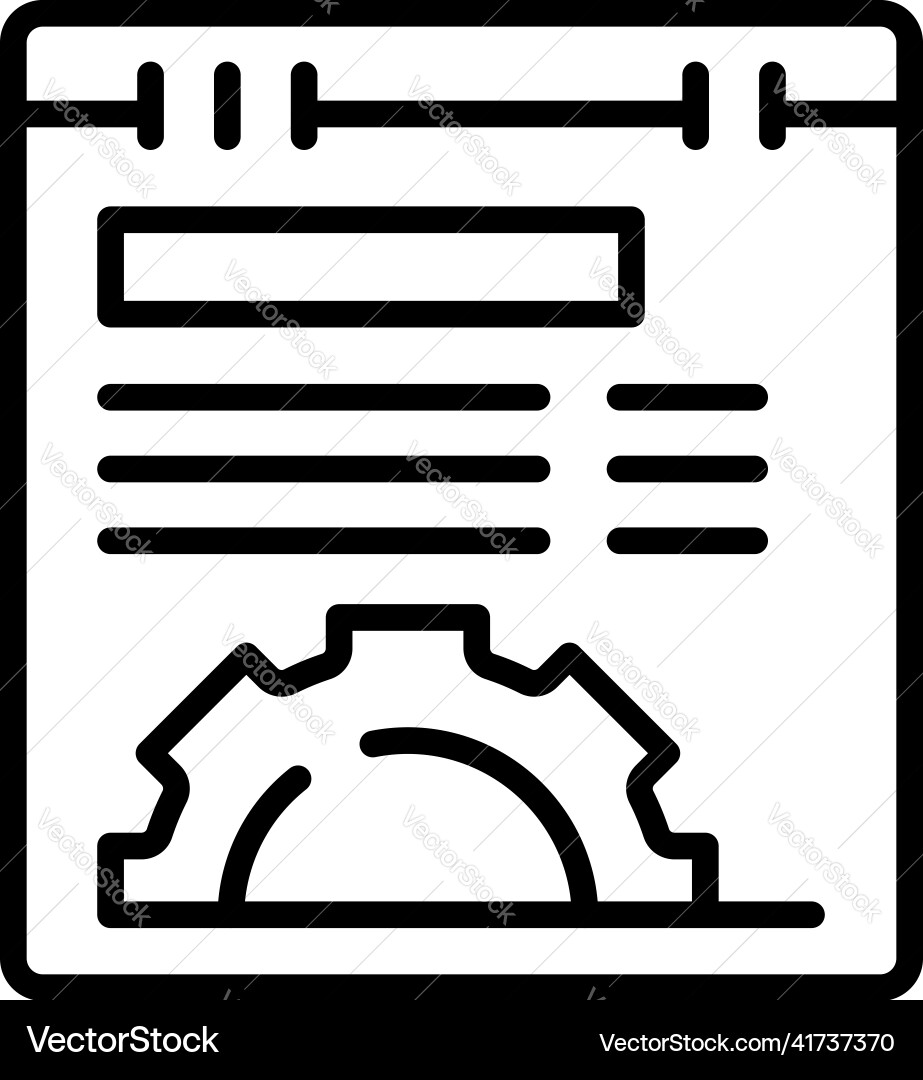 Web workflow icon outline work project Web workflow icon outline work project vector image