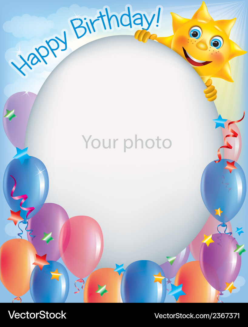 Birthday Photo Frames - Celebration Vector Image