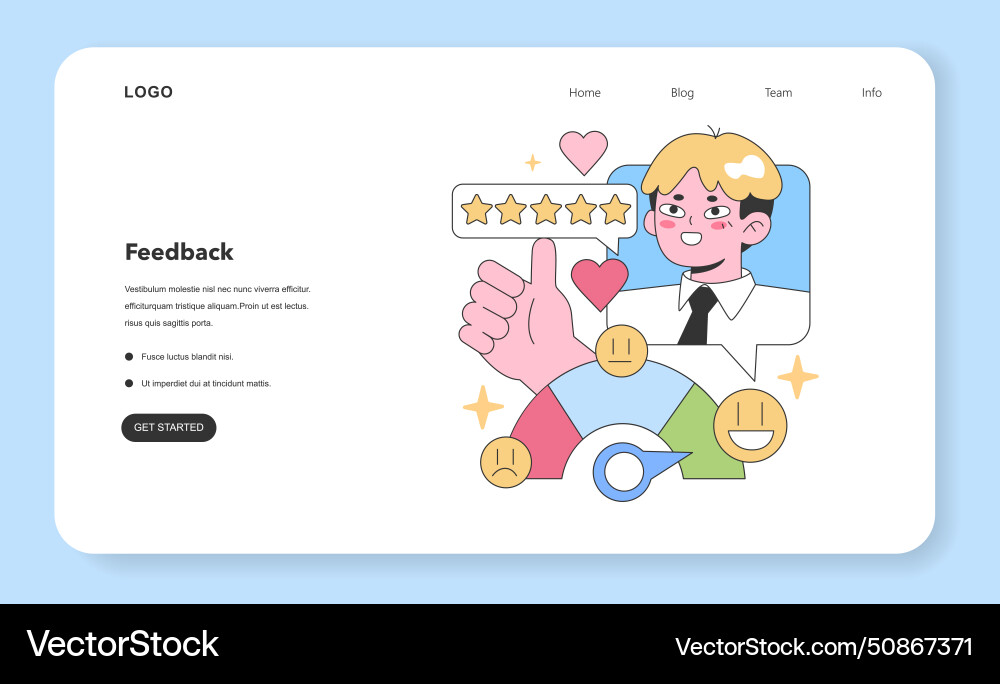 Client satisfaction web or landing animated Client satisfaction web or landing animated vector image