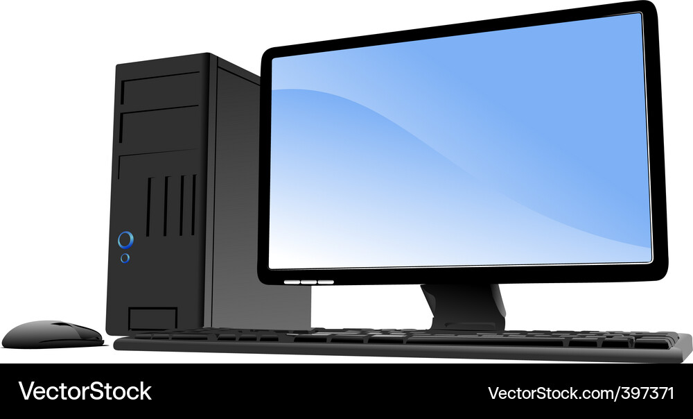Desktop pc Vector Image