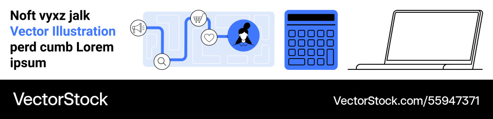 Digital workflow concept with network user Digital workflow concept with network user Vector Image