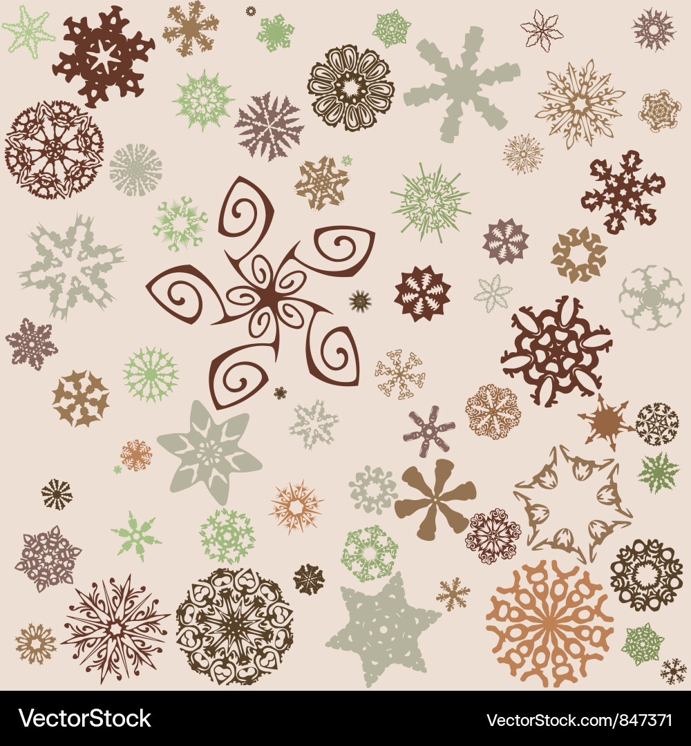Snowflake background vector image
