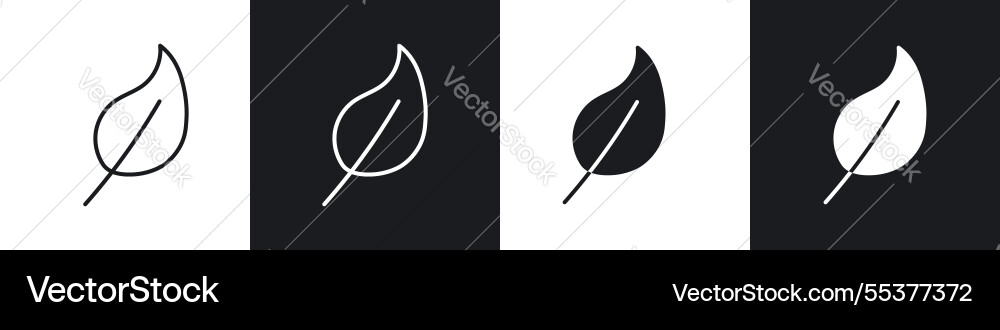 Blatt Ikone gesetzt schwarz und weiß Farben Grafik Blatt Ikone gesetzt schwarz und weiß Farben Grafik vektorbild