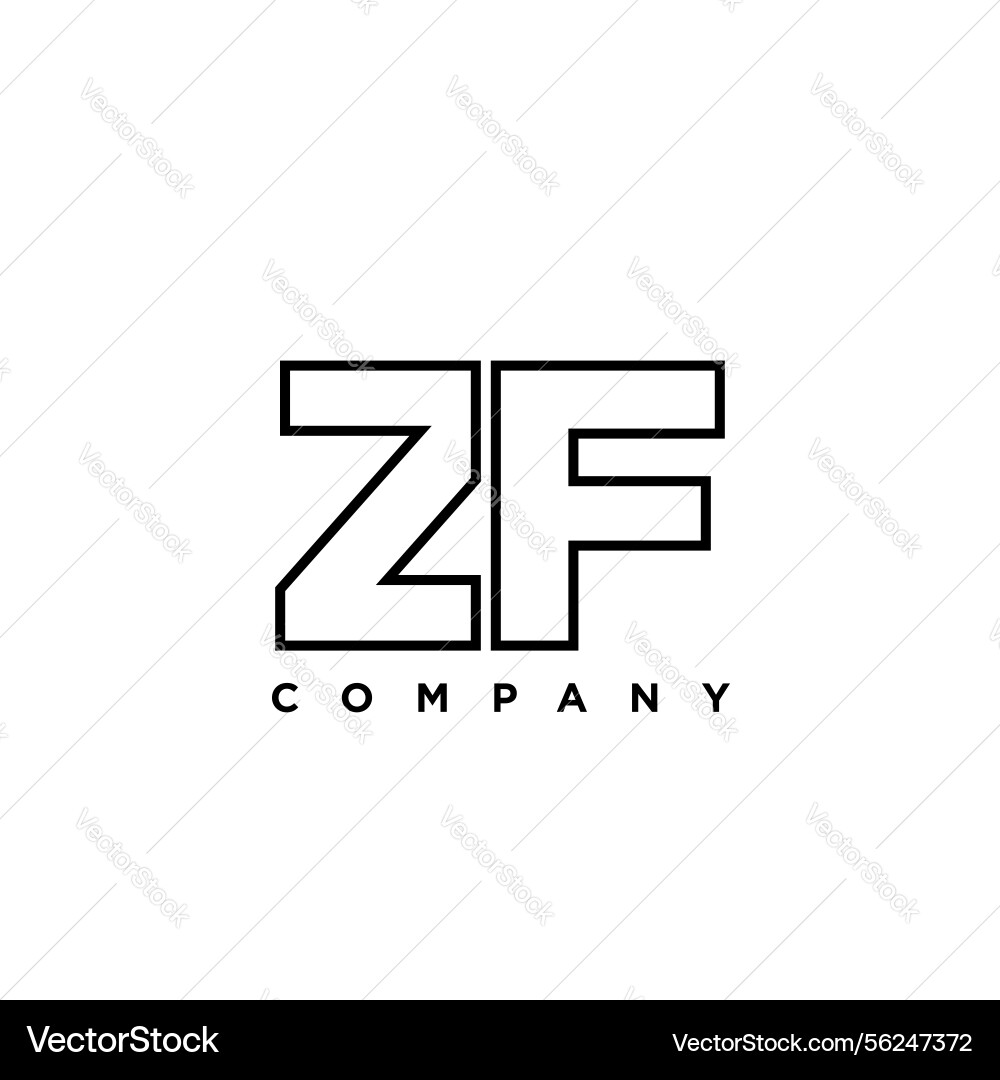 Buchstaben z und f zf Logo Design Template minimal Buchstaben z und f zf Logo Design Template minimal vektorbild