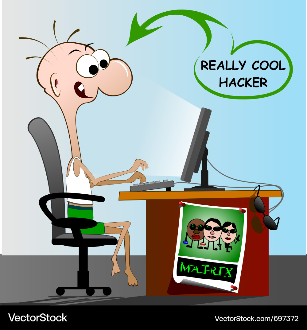 Cool hacker Vector Image