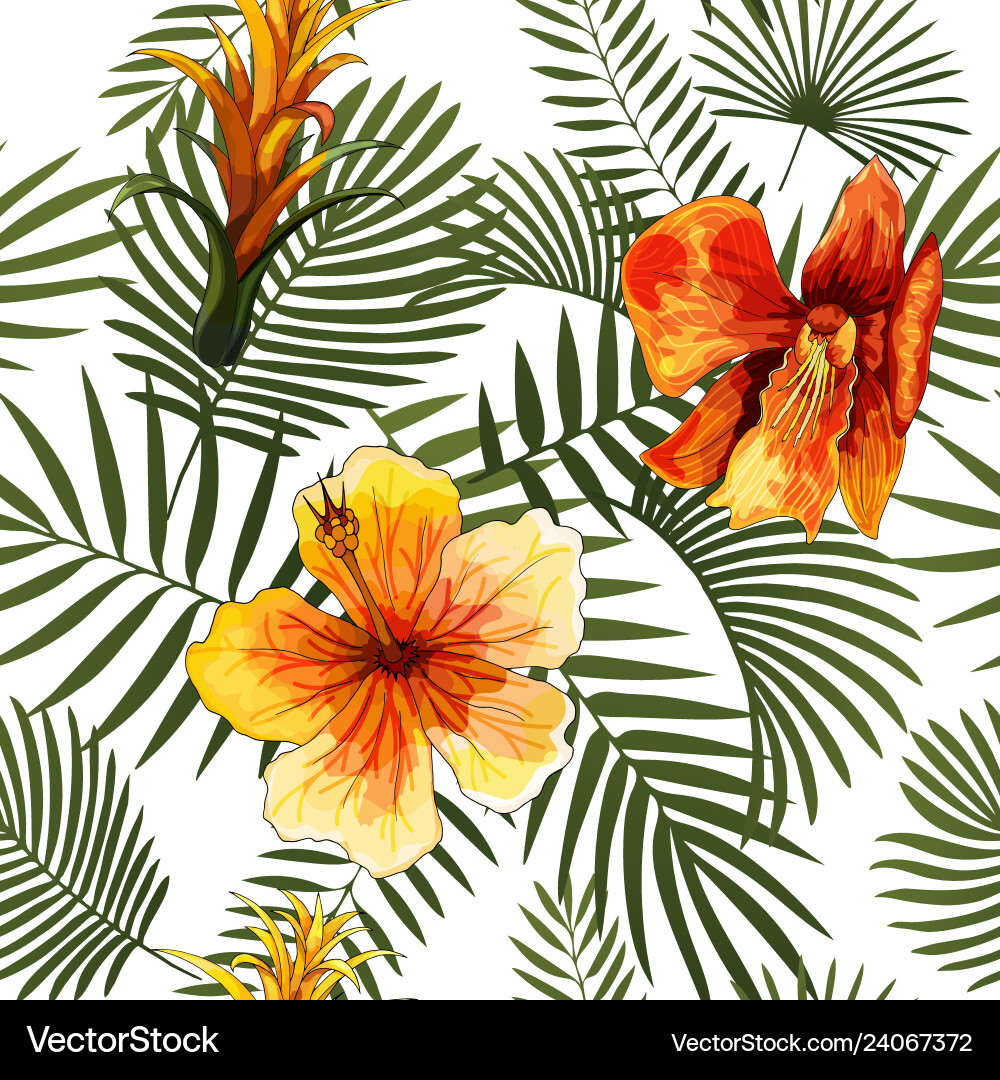 Tropical Paradise Pattern Vector Image