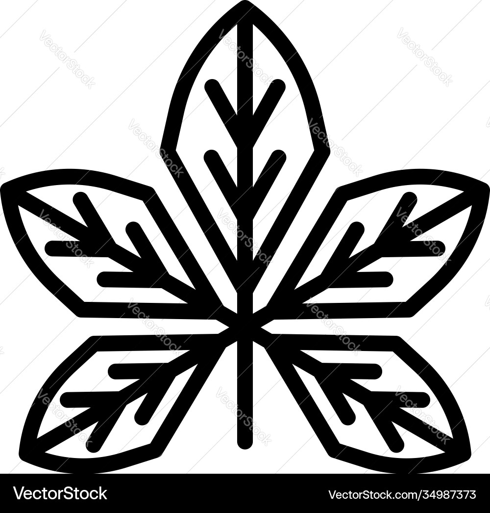 Blatt Kastanien-Symbol Umriss Stil Blatt Kastanien-Symbol Umriss Stil vektorbild