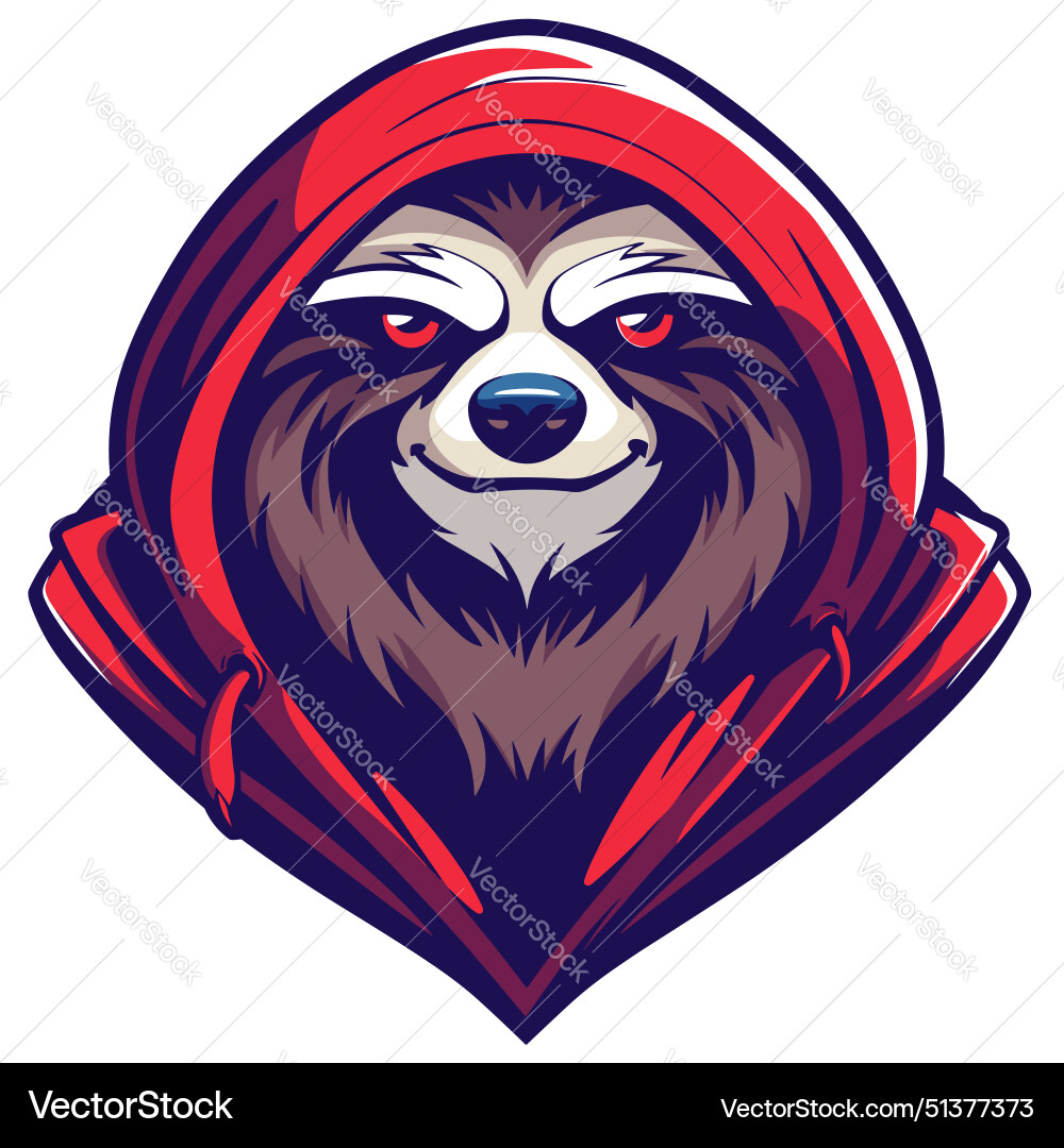 Esport logo sloth faulbones ikone sticker logotype Esport logo sloth faulbones ikone sticker logotype vektorbild