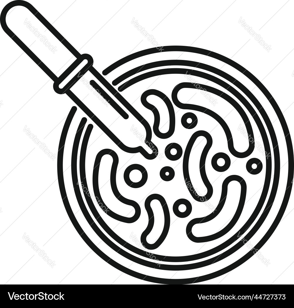 Medical petri dish icon outline health Medical petri dish icon outline health vector image
