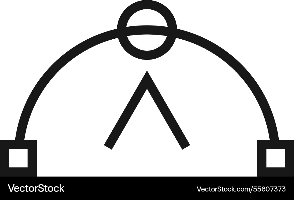 Select element flat line web icon concept Select element flat line web icon concept vector image