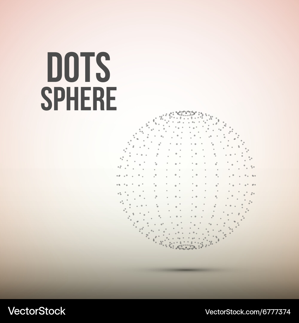 Sphere from dots wireframe mesh polygonal element vector image