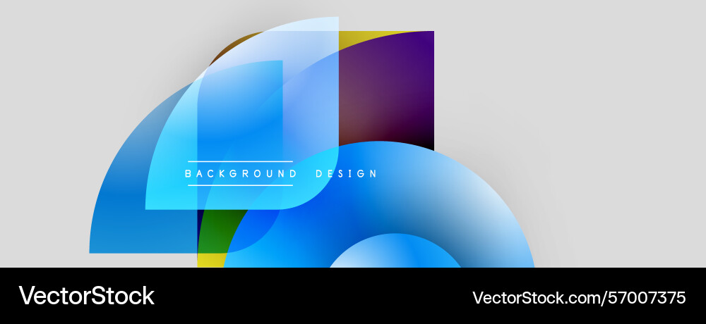 Abstract shapes overlap creating vibrant color Vector Image