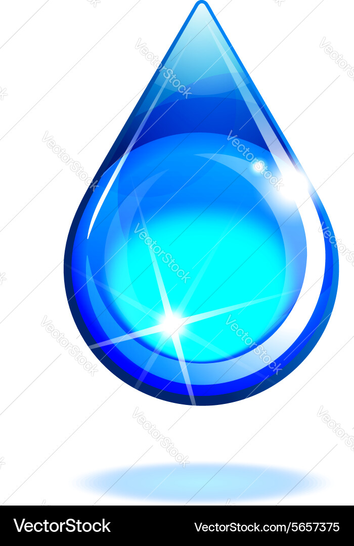 Blue Water Drop Royalty Free Vector Image - VectorStock
