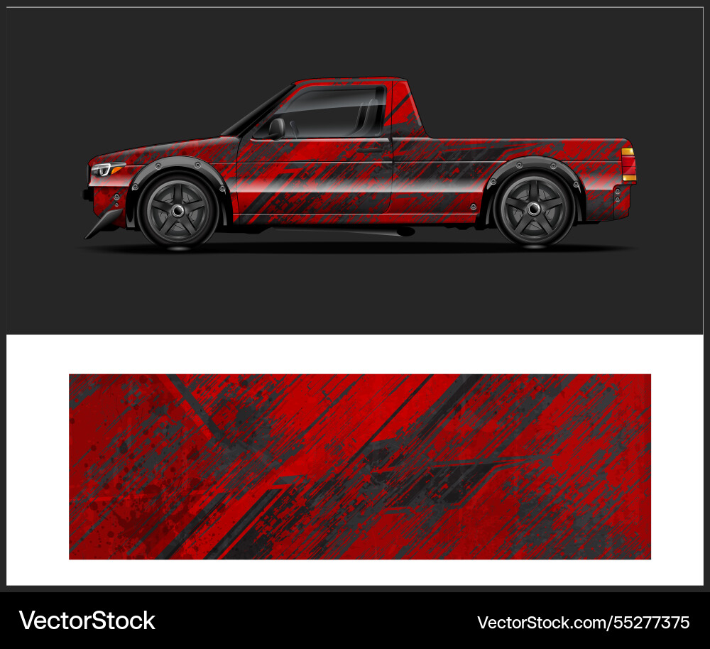 Car wrap graphics Royalty Free Vector Image - VectorStock