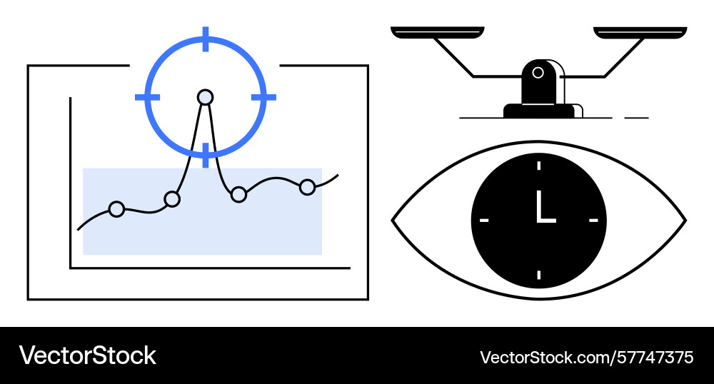 Data analytics and time management concept Data analytics and time management concept Vector Image