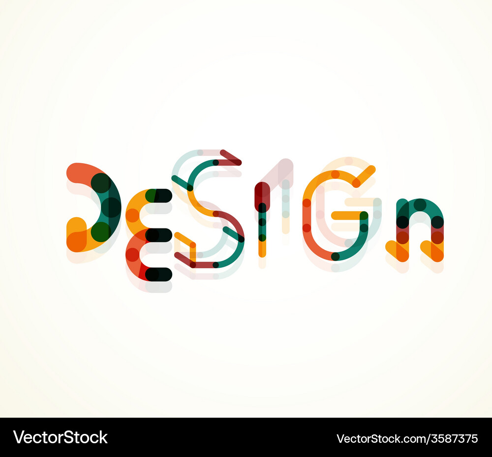 Design word font concept Vector Image