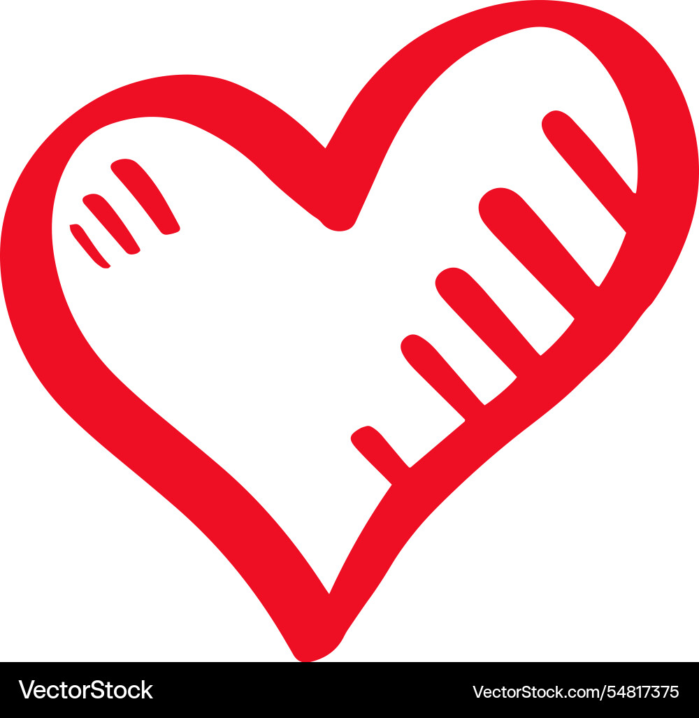 Expressing warmth and affection a simple red vector image