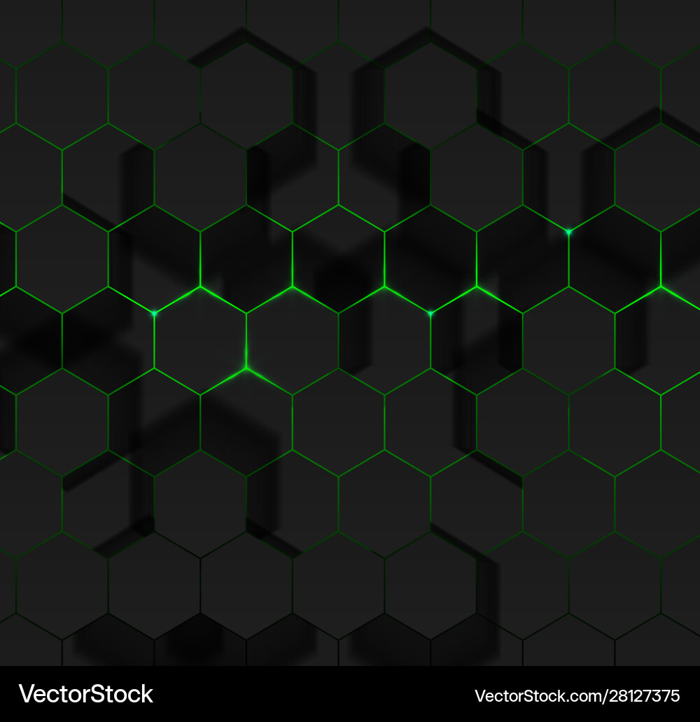 Futuristic Hexagonal Grid Background vector image