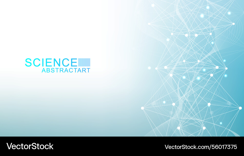 Geometric abstract background with connected line Vector Image