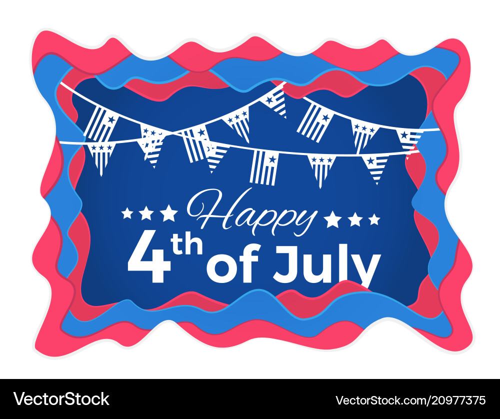 Happy 4th of july abstract with paper Happy 4th of july abstract with paper vector image
