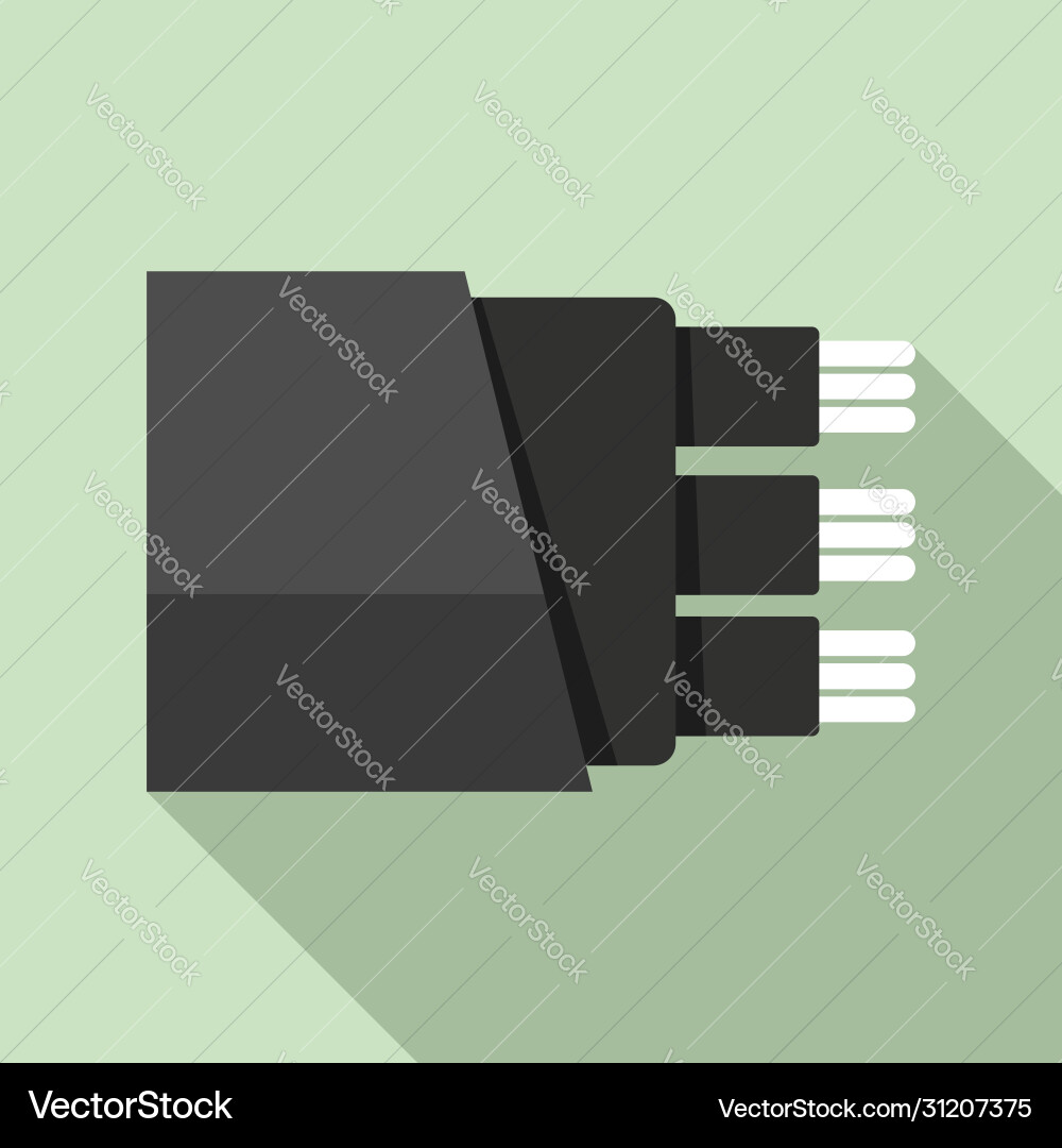 Information optical fiber icon flat style vector image