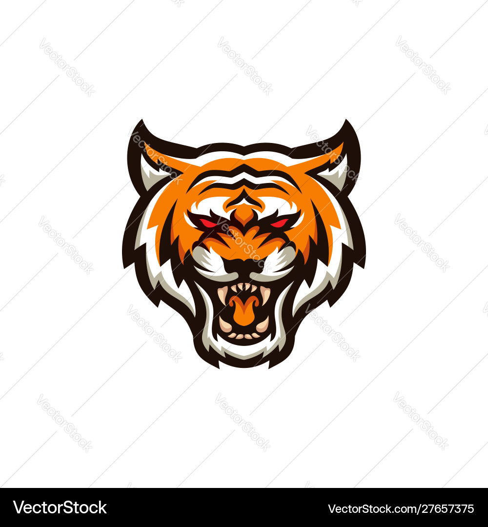 Roaring Tiger Logo Vector Image