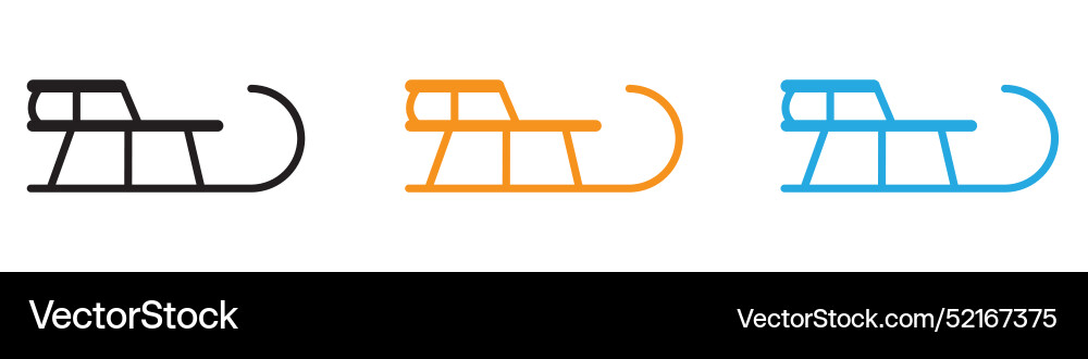 Sled icon logo set collection for web app ui Sled icon logo set collection for web app ui Vector Image