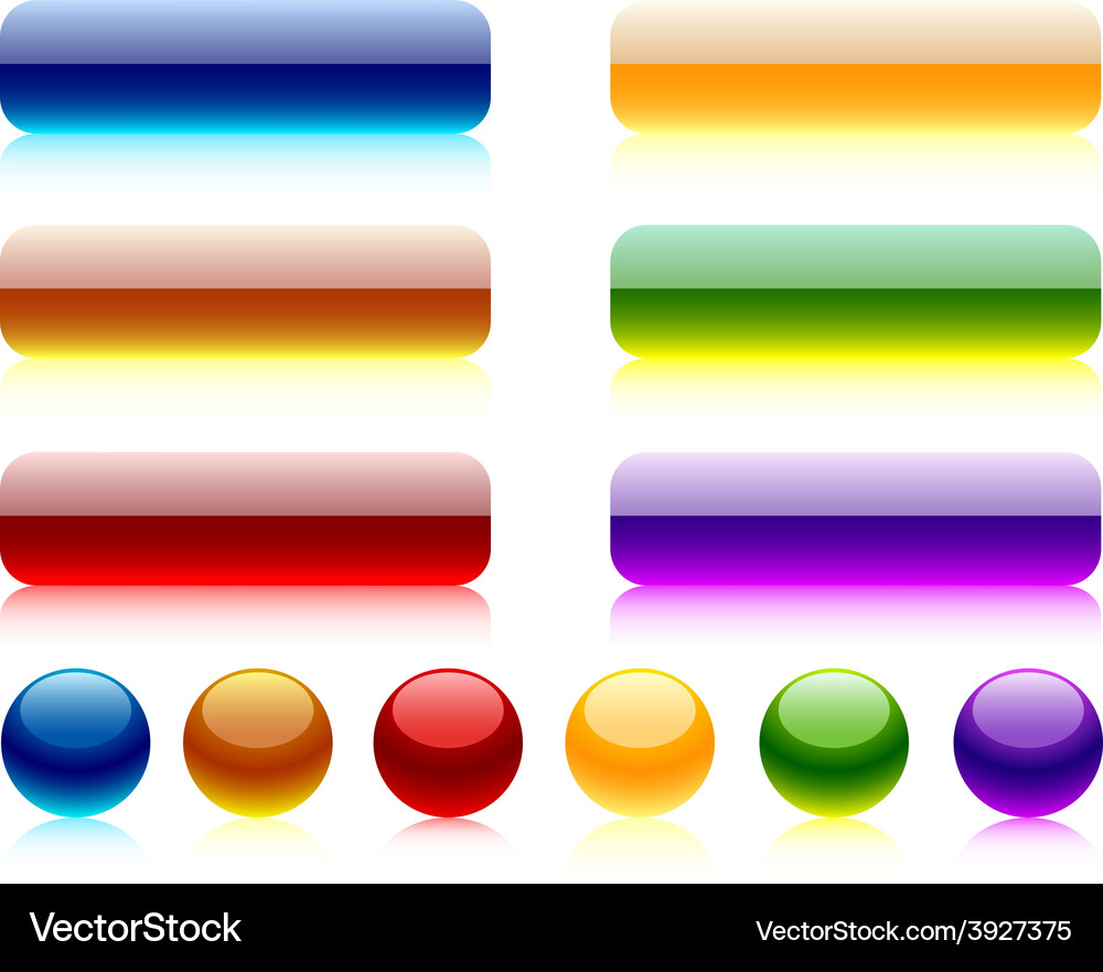 Web buttons Vector Image