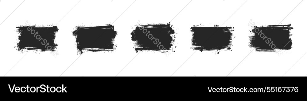 Abstract hand drawn grunge style banners set Abstract hand drawn grunge style banners set vector image