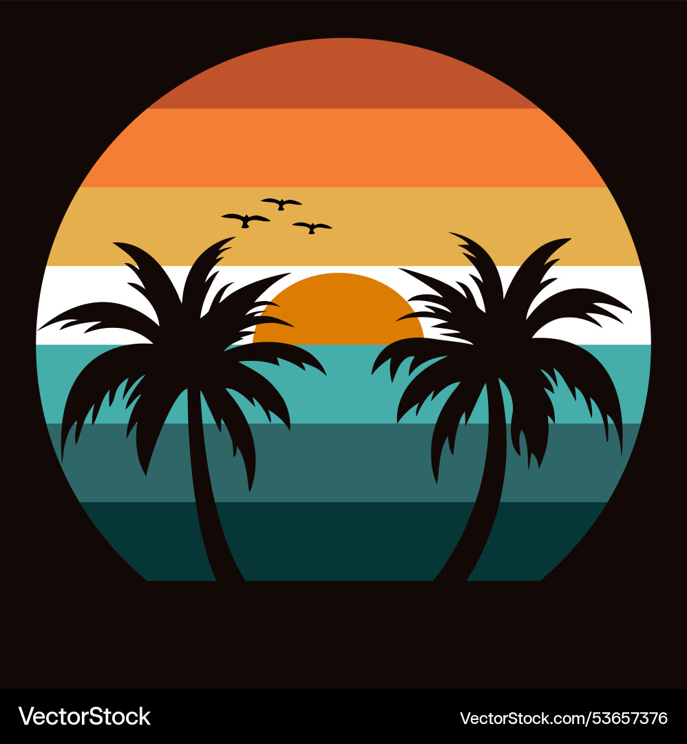 beach-palm-tree-t-shirt-design-royalty-free-vector-image