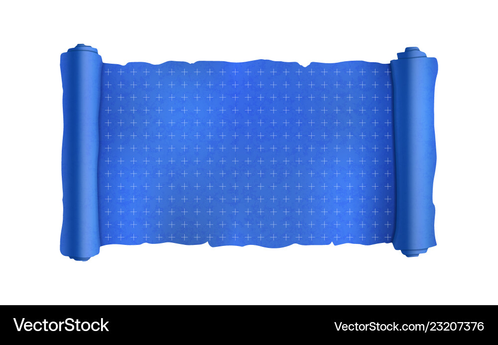 Blue scroll with engineering marks blank Blue scroll with engineering marks blank vector image