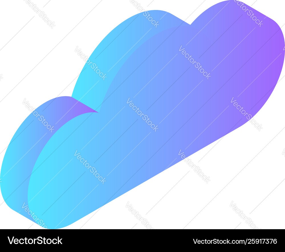 Computer data cloud icon isometric style Computer data cloud icon isometric style vector image