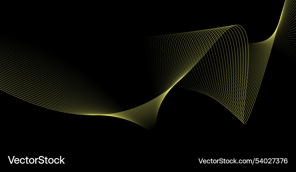 Flowing lines in yellow creating dynamic patterns Flowing lines in yellow creating dynamic patterns vector image