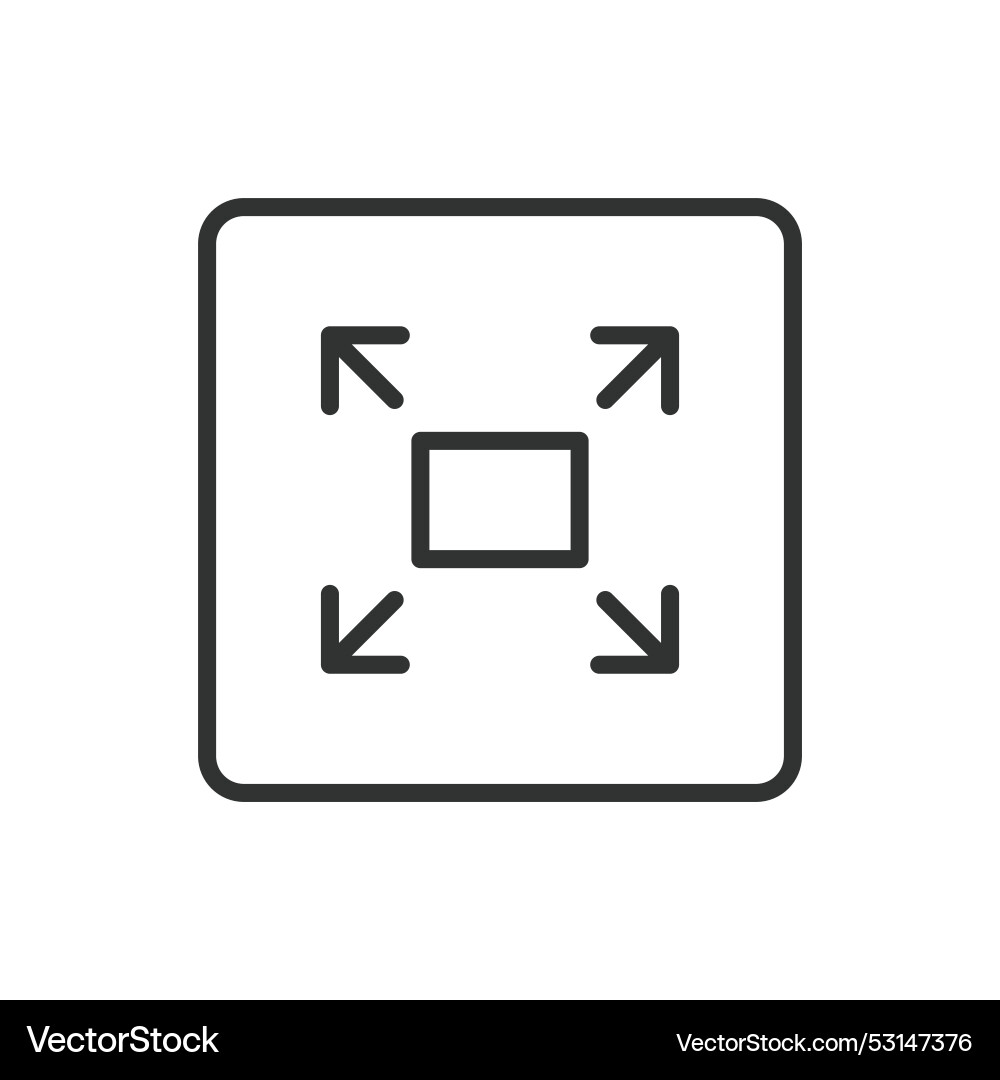 Full screen in line design maximize expand vector image