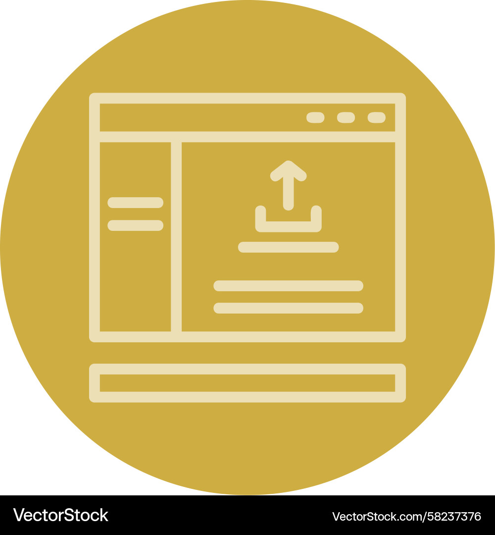 Multi Color Upload Icon Vector Image
