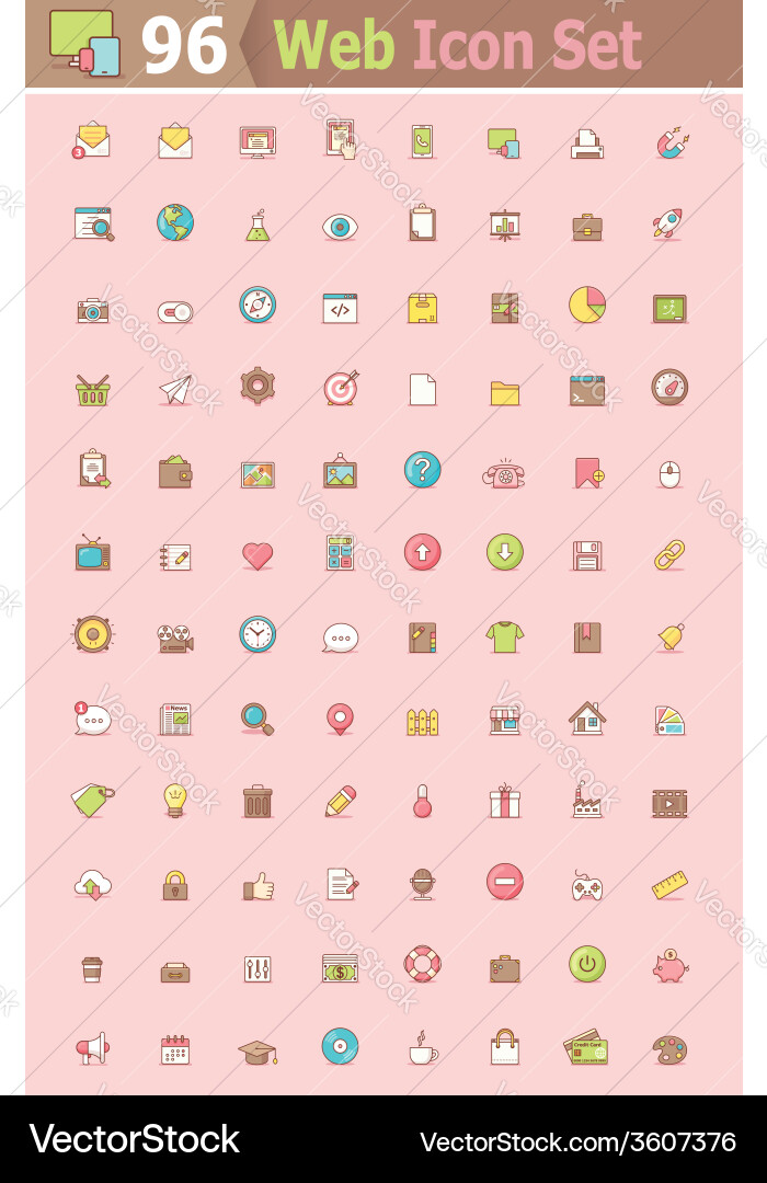 Web Interface Icons Vector Image