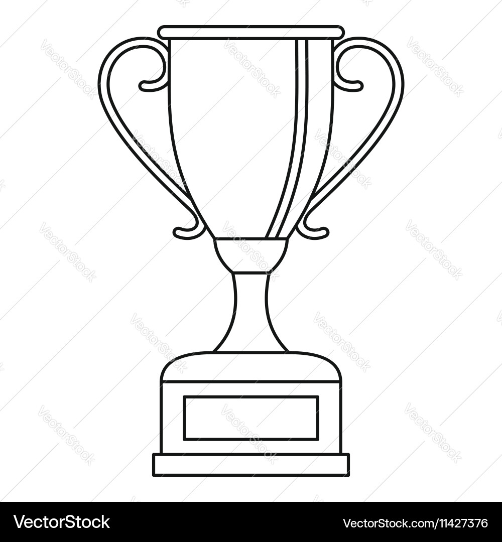 Winning gold cup icon outline style – Royalty-Free Vector | VectorStock, image size:1000x1080