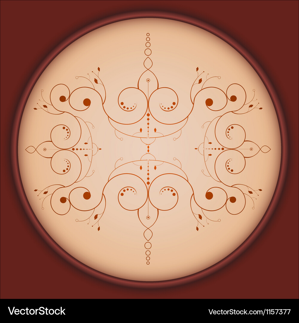 Abstract shape in frame Vector Image