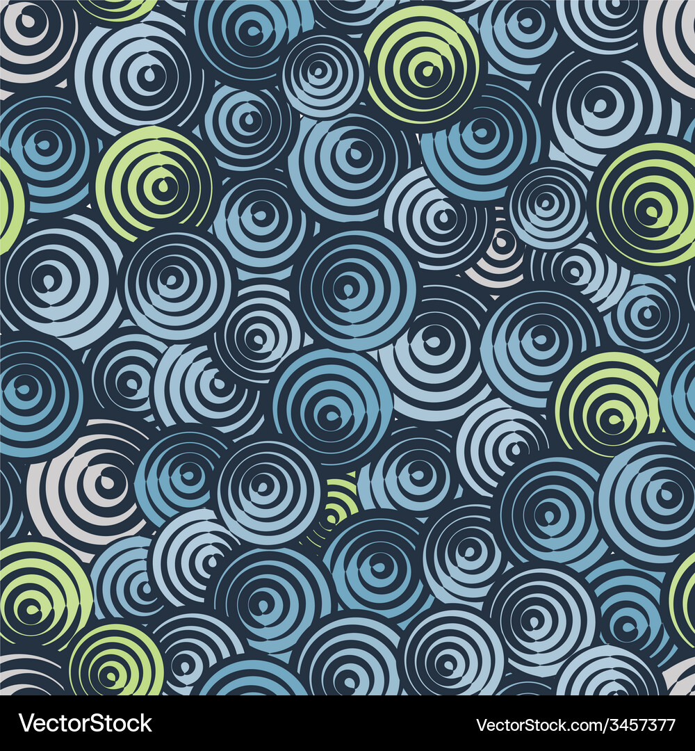 Funky circles retro style seamless pattern Vector Image
