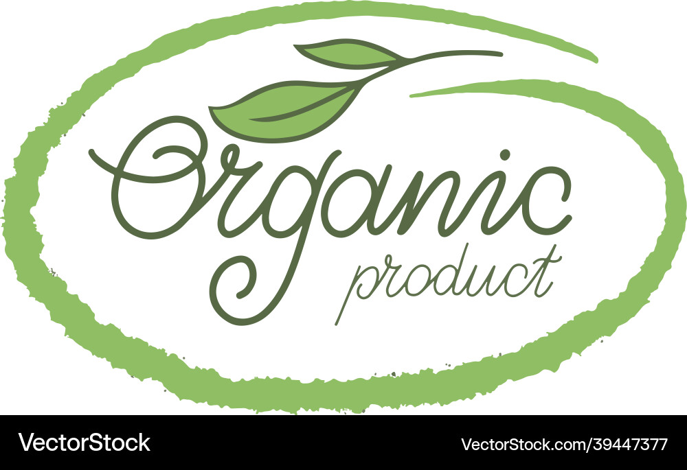Organic product ecologically friendly design Organic product ecologically friendly design vector image