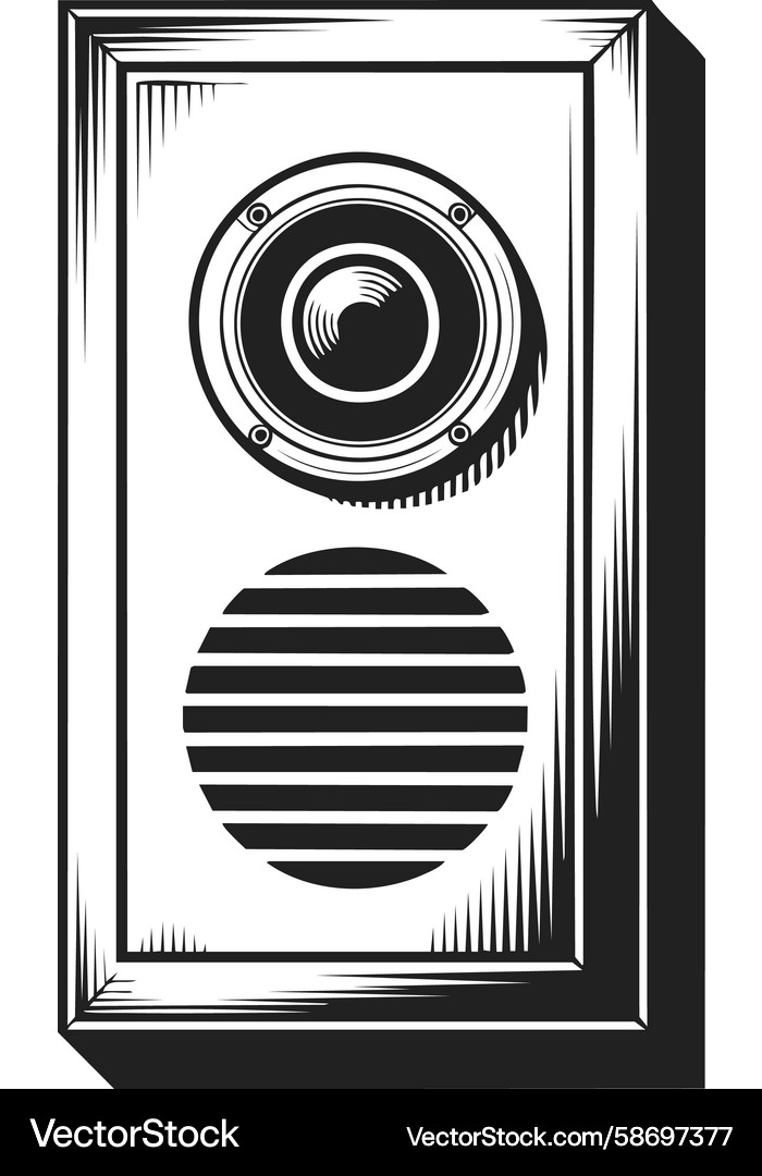 Smart intercom speaker audio device communication Vector Image